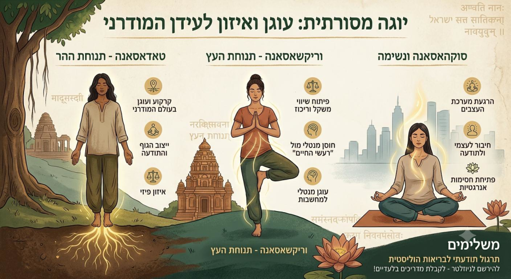 היסטוריה של היוגה תנוחות קלאסיות מסורתיות לעומת העולם המודרני