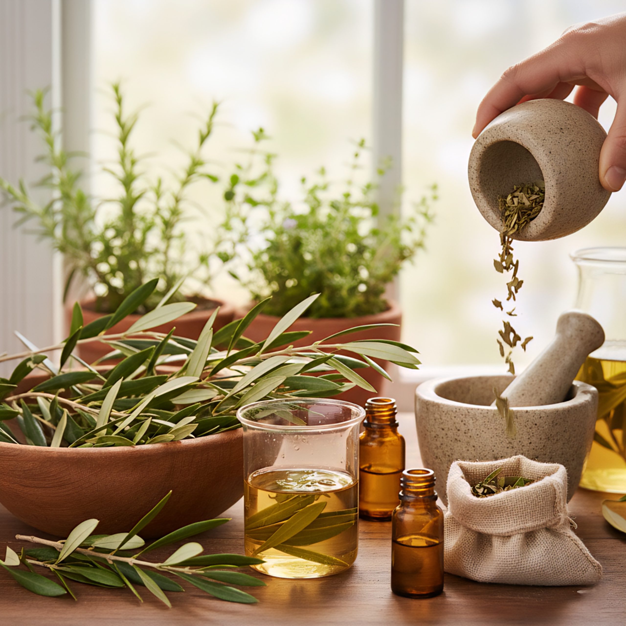 עלי זית טיפול טבעי