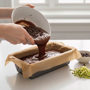 עוגת שוקולד זוקיני טבעונית שלבי הכנה