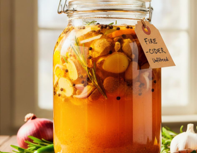 סיידר האש - מתכון חומץ תפוחים עם צמחי מרפא