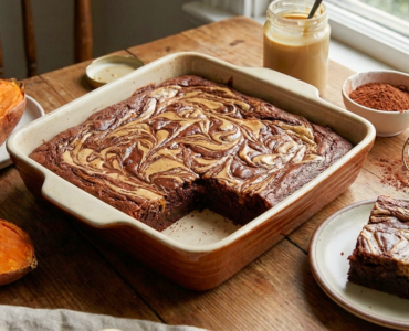 בראוניז בטטה טחינה וקקאו טבעוני