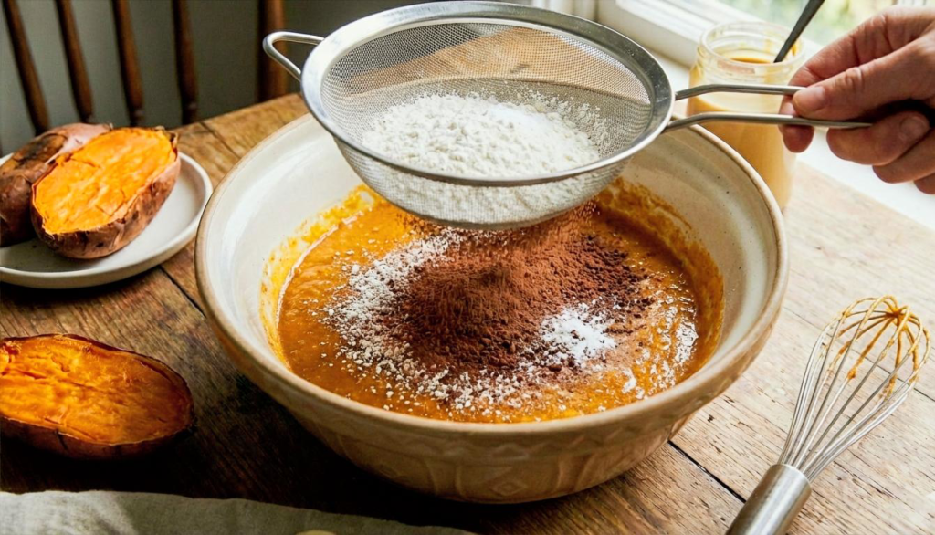 בראוניז בטטה טחינה וקקאו טבעוני, מתכון