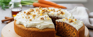 עוגת גזר טבעונית וללא גלוטן עם קרם קוקוס - מתכון בריא