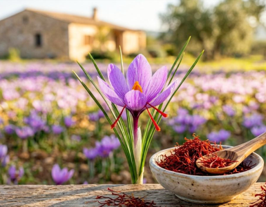 פרח כרכום זעפרן Crocus sativus סגולות