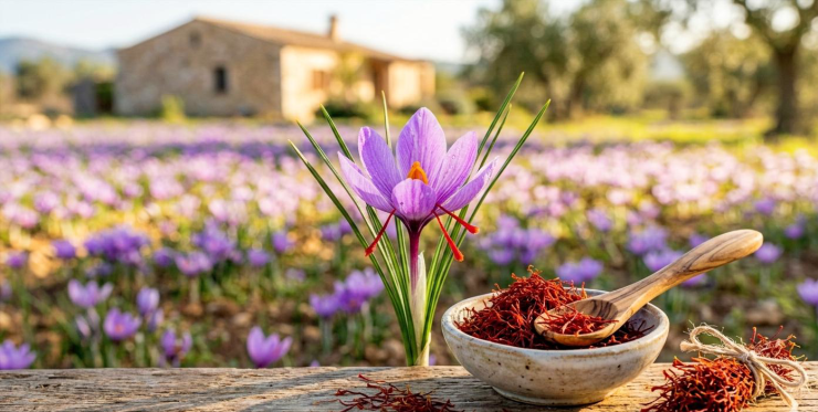 פרח כרכום זעפרן Crocus sativus סגולות