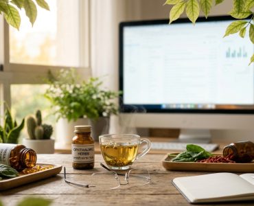 טיפול טבעי בעיניים יבשות: תזונה עשירה בלוטאין ואומגה 3 וצמחי מרפא להקלה מעומס מסכים.
